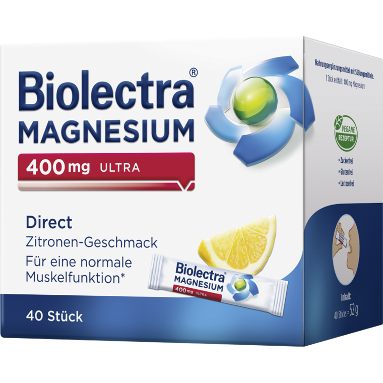 Biolectra Magnesium 400 mg Ultra Direct Zitrone Biolectra Magnesium 400 mg Ultra Direct Zitrone