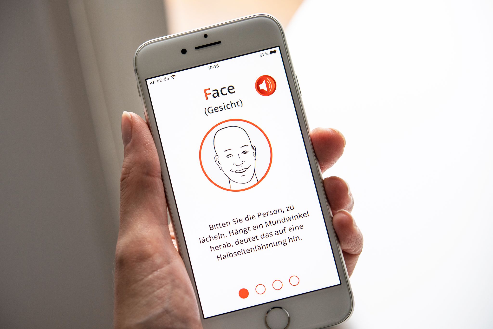 FAST-Test auf Handydisplay